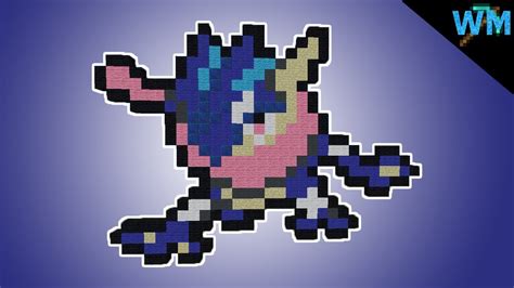 Minecraft Pixel Art Greninja Mini Sprite Youtube