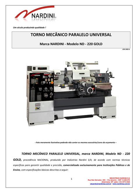 PDF Um século produzindo qualidade TORNO MECÂNICO TORNO