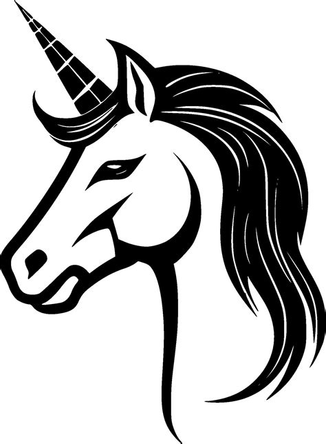 Unicorn - Black and White Isolated Icon - Vector illustration 33264804 ...