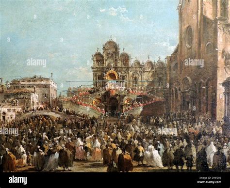 Pope Pius Vi Blessing The People Of Venice By Francesco Guardi 1782 Ad