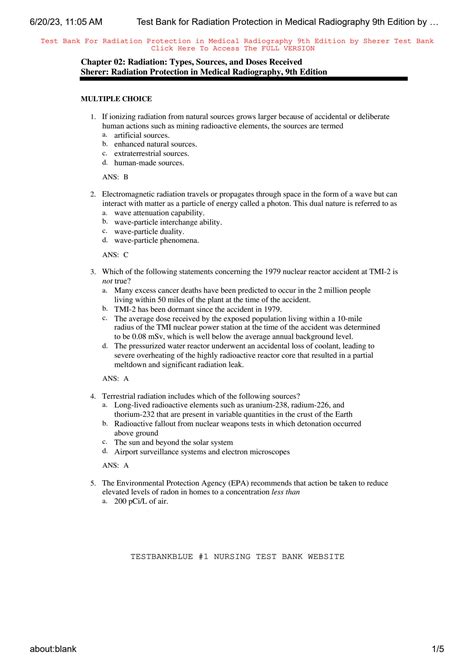 Radiation Protection Practice Test at Marjorie Clouse blog