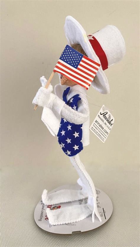 Annalee Dolls 2019 4th Of July Stars And Stripes Elf 9in Plush With