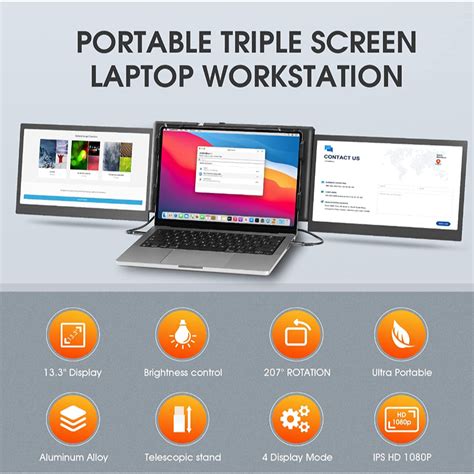 Ofiyaa P Pro Triple Portable Monitor For Laptop Laptop Monitor