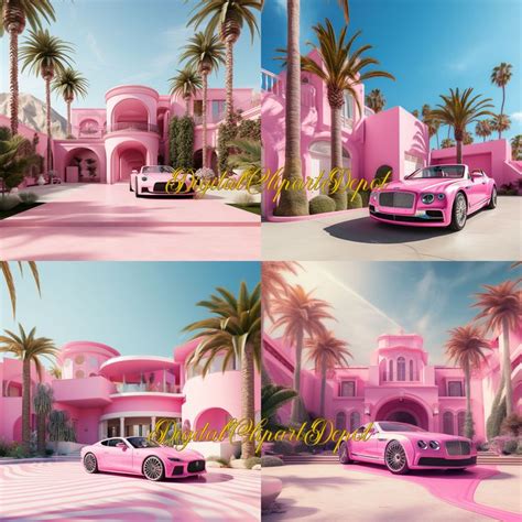 Barbie Movie Dreamhouse Backdrop Digital Backdrop Overlay - Etsy in 2023 | Digital backdrops ...