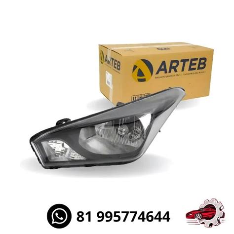 Farol Hyundai Hb20 2013 Até 2018 Mascara Negra Arteb Par Carros vans