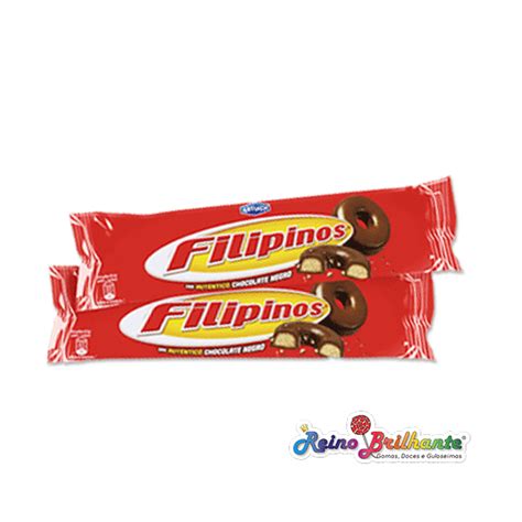 Reino Brilhante Filipinos Chocolate Negro 12x128g Bolachas Bolos