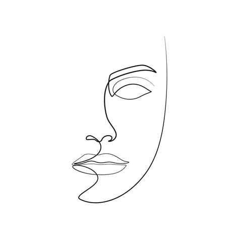 Single Line Art Woman Face Illustration 11428369 Vector Art At Vecteezy