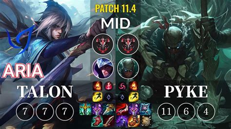 Cga Aria Talon Vs Pyke Mid Kr Patch Youtube