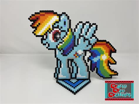 Rainbow Dash Flying Perler Bead Pattern Bead Sprites Characters The