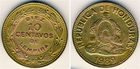 Moneda 10 Centavo Honduras Latón 1989 precio KM 76 1