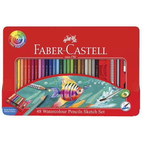 Faber Castell Watercolour Pencils 48 Pack Officeworks