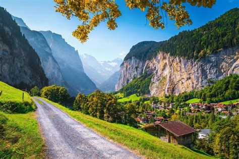 Beautiful Lauterbrunnen Village in Switzerland