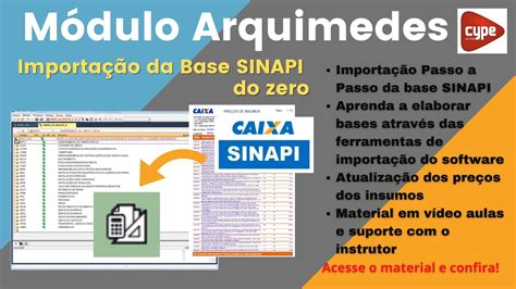 Curso Arquimedes M Dulo Importa O Da Base Sinapi Do Zero Youtube