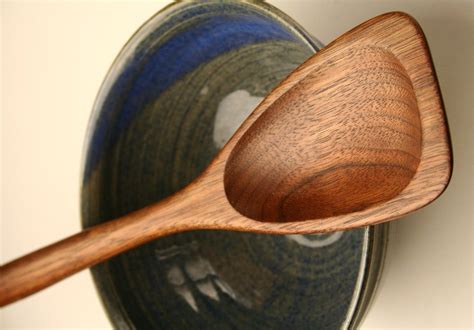 Wooden Flat Ended Roux Spoon Wood Kitchen Utensil Gravy And