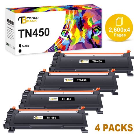 TN450 Black Toner Cartridge High Yield Compatible For Brother TN450