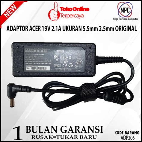 Jual Adaptor Laptop ACER One 14 Z1401 Z1402 19V 2 1A 5 5mm 2 5mm Ori