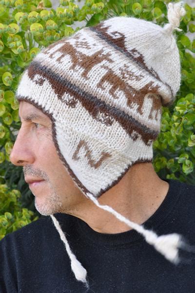 Bonnet péruvien homme blanc cassé Bonnet péruvien homme HOMME