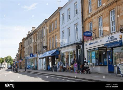 Shops On The High Street In Chipping Norton In Oxfordshire In The Uk