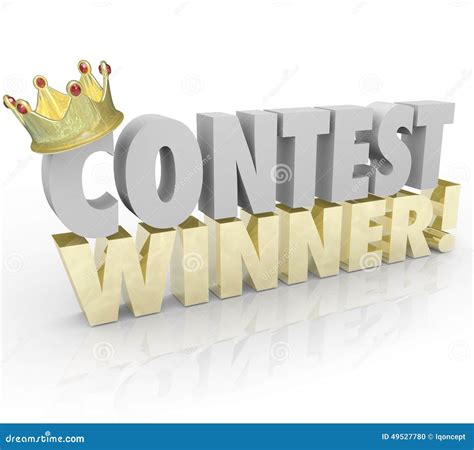 Contest Winner Crown Words Jackpot Lucky Prize Recipient Stock ...