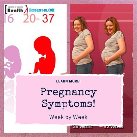 Pregnancy Symptoms Week By Week - Week 1-36