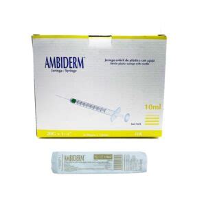 Jeringa De 10 Ml Verde 21G X 32 Mm Ambiderm Con 100 Piezas Bacmedical