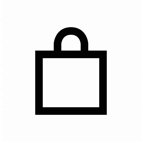 White Shopping Bag Icon