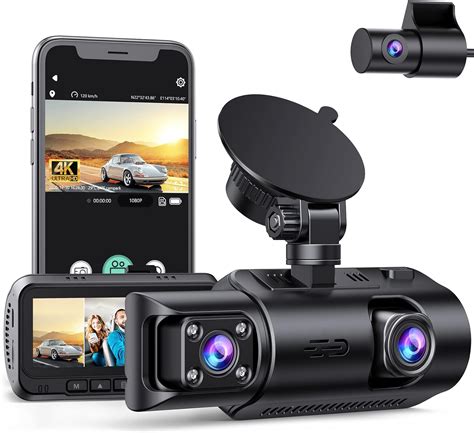 K Dash Cam Front And Inside With Gps K P Dual Dash Camera For