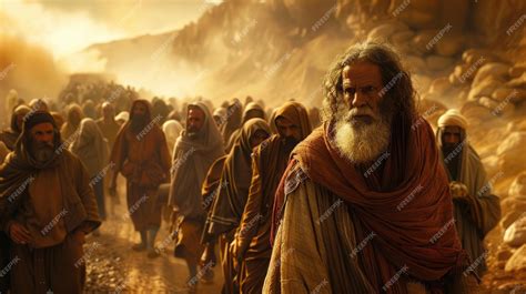 Premium Photo Moses Leads Jews Through Desert Biblical Journey To