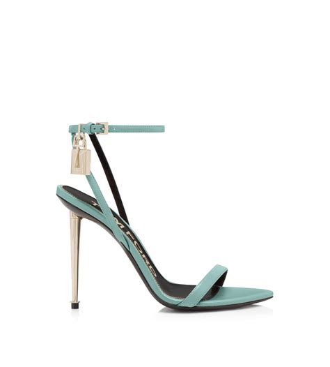 Shiny Leather Padlock Pointy Naked Sandal Tom Ford UK