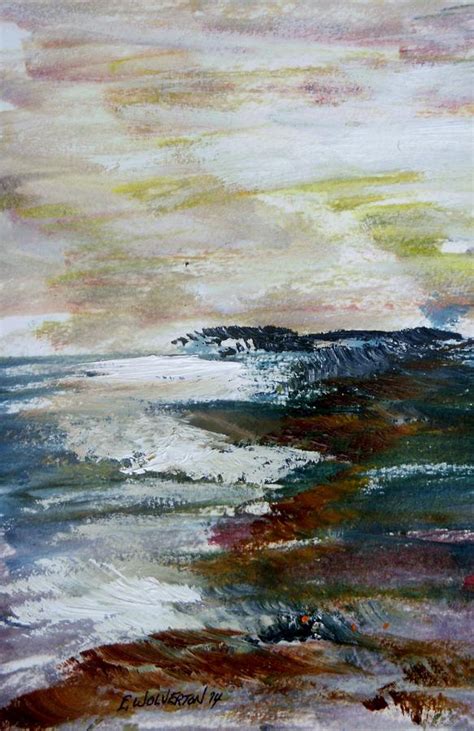 Long Distance Shoreline Painting By Edward Wolverton Fine Art America