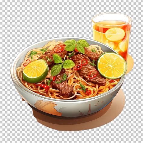 Premium Psd Noodle Bowl Isolated On Transparent Background