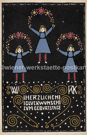 Litho WW 27 Rudolf Kalvach Wiener Werkstätte Postkarten