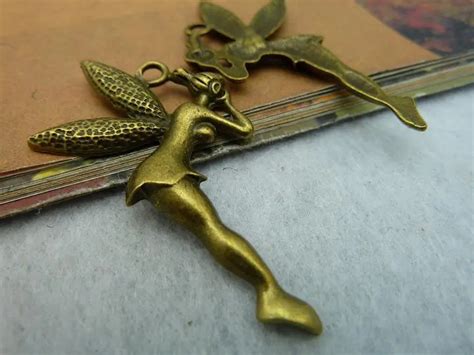 10 sztuk hurtownie akcesoria Antique Bronze Anioł Charm DIY Jewelry