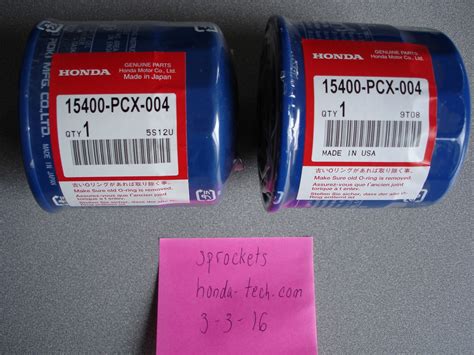 S2000 Oil Filters 15400-PCX-004 Made In Japan & USA & Oil Filter ...