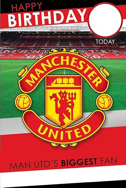 Manchester United Football Birthday Card Personalise With Age And