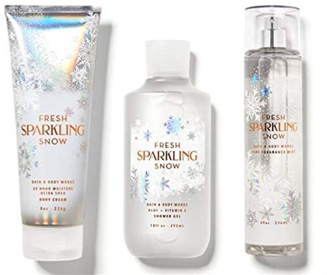 Buy Bath And Body Works Fresh Sparkling Snow Trio T Set Shower Gel