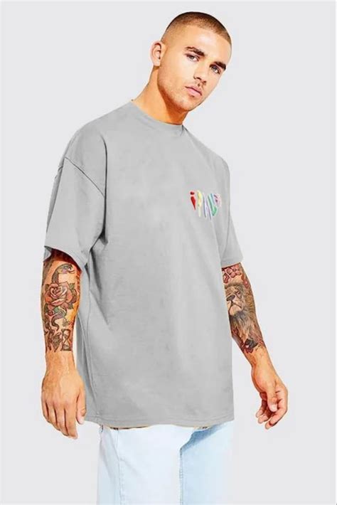 Round IPM Life Grey Oversized T Shirt Half Sleeves Printed At Rs 240