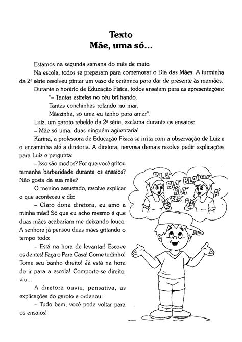 Texto Sobre A Origem Do Dia Das Mães Para Imprimir SÓ Escola 20E