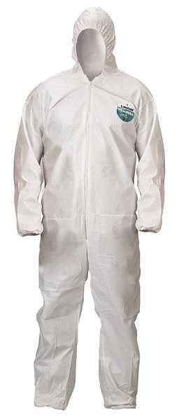 Lakeland Hooded Disposable Coveralls 3xl 25 Pk White Microporous