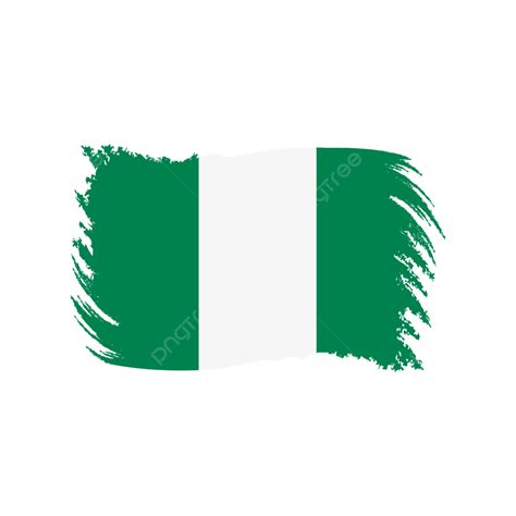 Nigeria Vintage Flag In Brush Stroke Nigeria Vintage Flag Nigeria