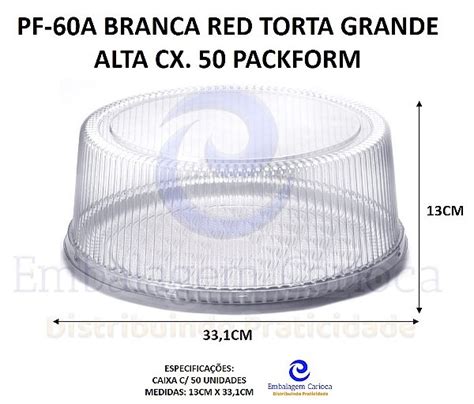 Pf A Branca Red Torta Grande Alta Cx Packform Embalagem Carioca