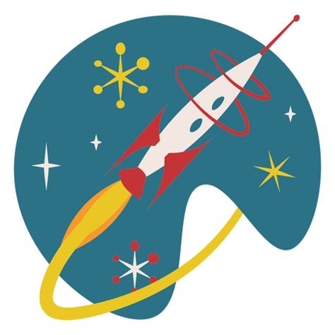 Intergalactic Rocket Exploring The Cosmos PNG & SVG Design For T-Shirts