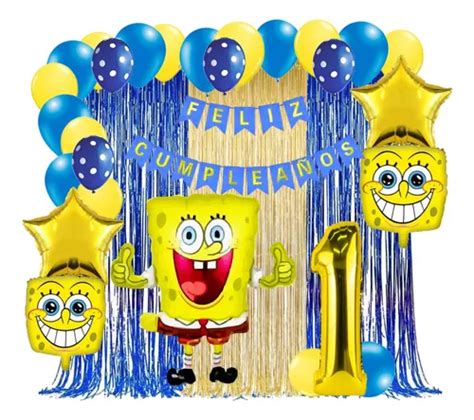 Globos Bob Esponja Kit Decoración Cumpleaños Meses sin intereses