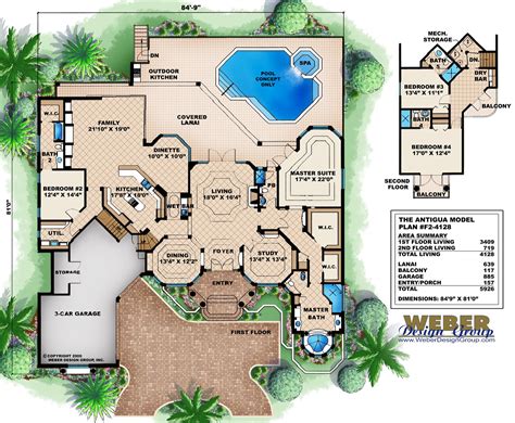 Mediterranean Beach House Plans