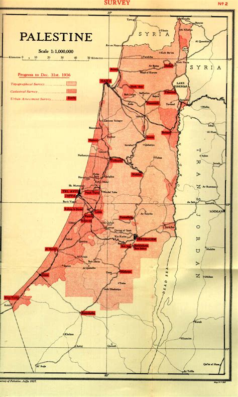 Survey Map Of Palestine 1937