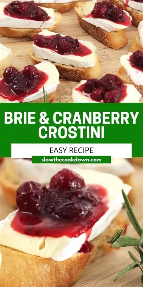 Brie And Cranberry Crostini Appetizer Recipe Cranberry Recipes