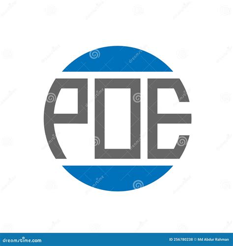 Poe Letter Logo Design On White Background Poe Creative Initials