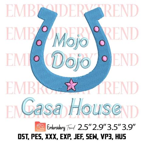 Mojo Dojo Casa House Embroidery Design Ken Barbie Embroidery