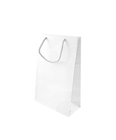 Torba Papierowa PREZENTOWA 17x7x25 cm BIAŁA PRESTIGE PREMIUM 5 szt