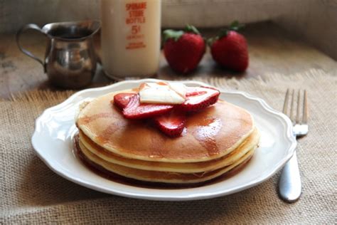 Ricotta Pancakes With Strawberry Maple Syrup